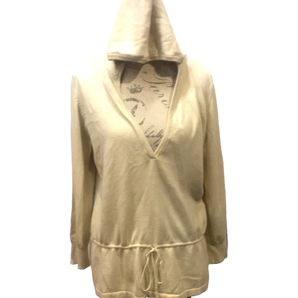Faded Glory Beige V-Neck Pullover Hoodie Size XL (16/18) - Picture 2 of 5